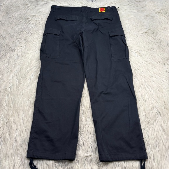 Empyre Men's 32 Black Twill Utility Cargo Pants Adjustable Waist Baggy Street - Picture 6 of 7